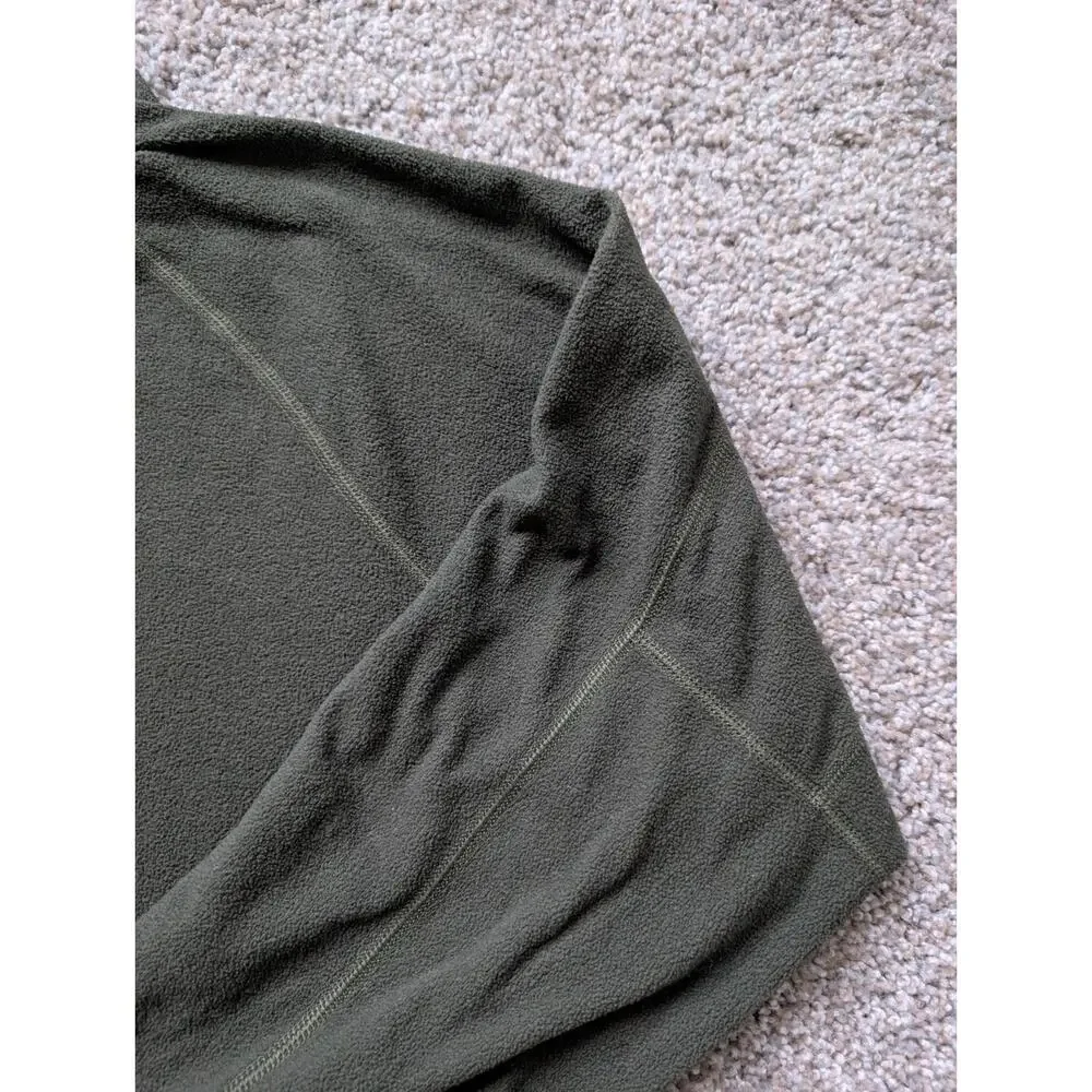 The North Face Men's 1/4 Zip Fleece Pullover Green Gray FlashDry Outdoor Hiking